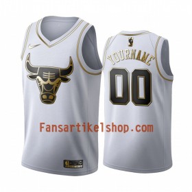 NBA Chicago Bulls Trikot Benutzerdefinierte Nike 2019-2020 Weiß Golden Edition Swingman - Herren